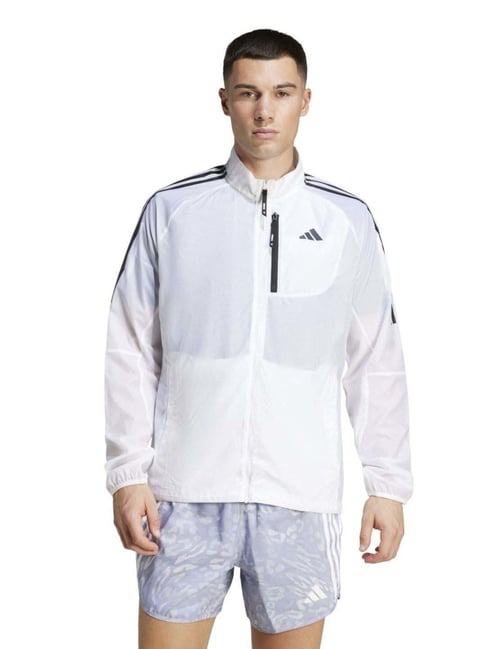 Adidas White Slim Fit Sports Jacket-picture-10
