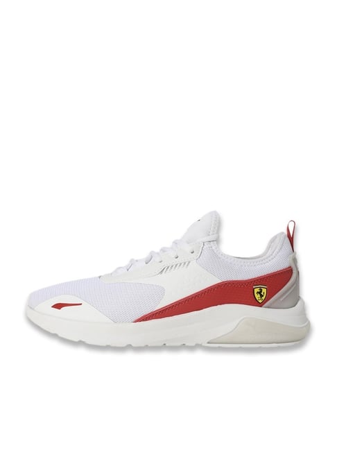 Puma Unisex White, Rosso Corsa White Motorsport Ferrari Electron E Pro  Sneakers