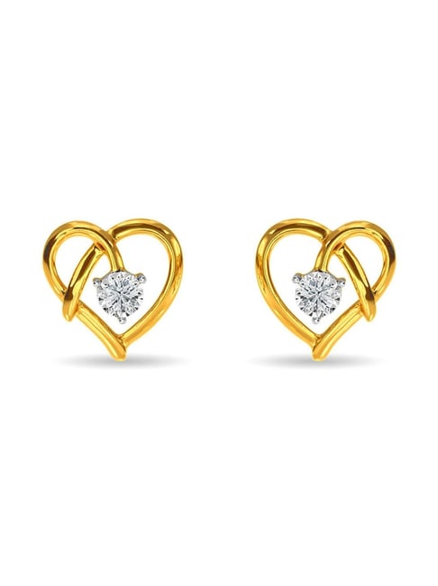 Kisna Diamond & Gold Jewellery 18k (750) Gold Clasic Heart Earring