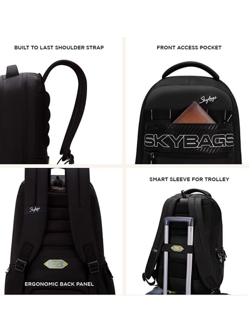 Skybags Amigo 42L Casual Laptop Backpack for Men Women With Rain Cover  (Black)