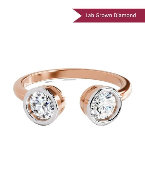 Sparkles 14k (585) Rose Gold Lab Grown Diamond Rings