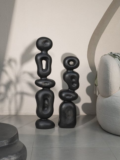 Muun Home Black Fiber-Glass Ren Sculpture (Large)-picture-40