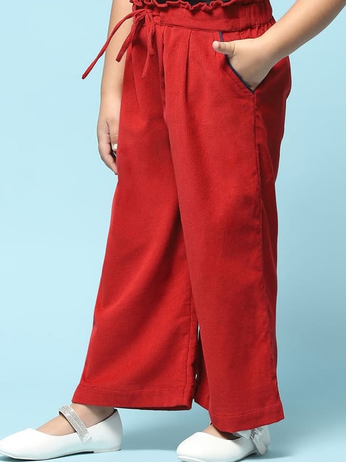 Biba Girls Rust Cotton Printed Pants