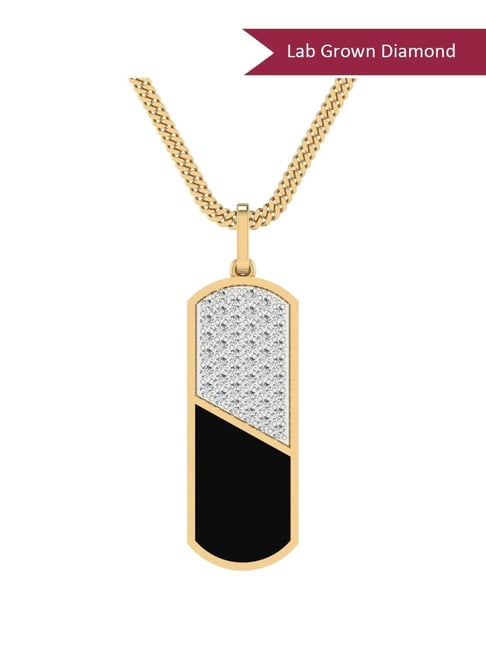 SHINE ETERNAL Lab Grown Diamond 18k (750) Yellow Gold Eclipse Pendant for  Men