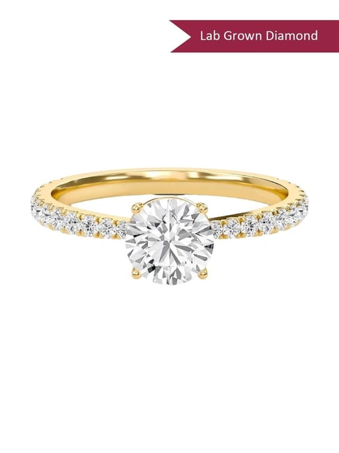 SHINE ETERNAL Lab Grown Diamond 18k (750) Yellow Gold Ring for Women-picture-18