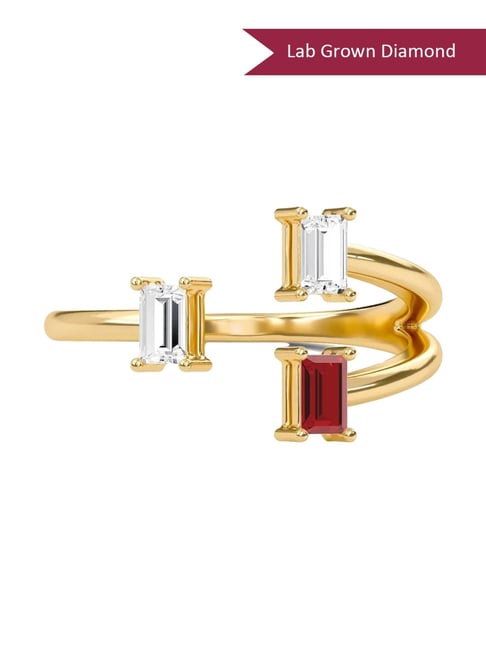 SHINE ETERNAL Lab Grown Diamond 14k (585) Yellow Gold Ring for Women-picture-17