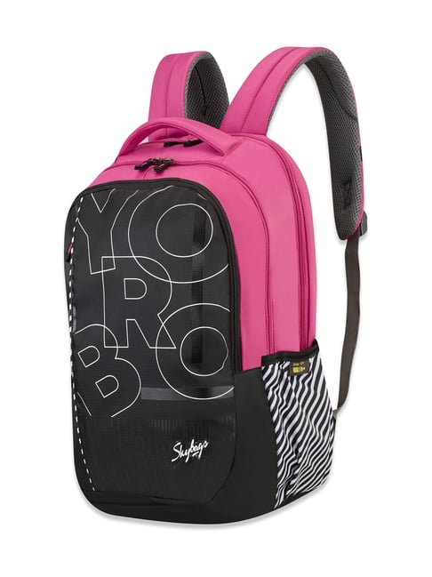 Buy Skybags Black Pink Spring Summer Logo Backpack for Kids