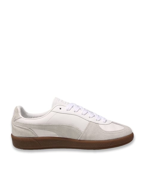 Puma Unisex White, Glacial Grey Gum Palermo Sneakers
