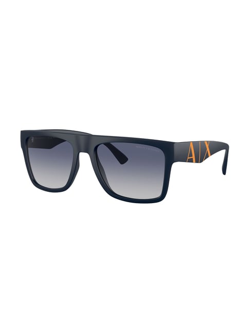 Armani Exchange Urban Attitude Blue Gradient Rectangular Sunglasses for Men
