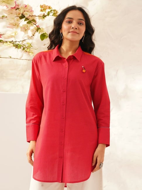 Jaypore Multicolour Cotton Straight Fit Shirt-picture-19