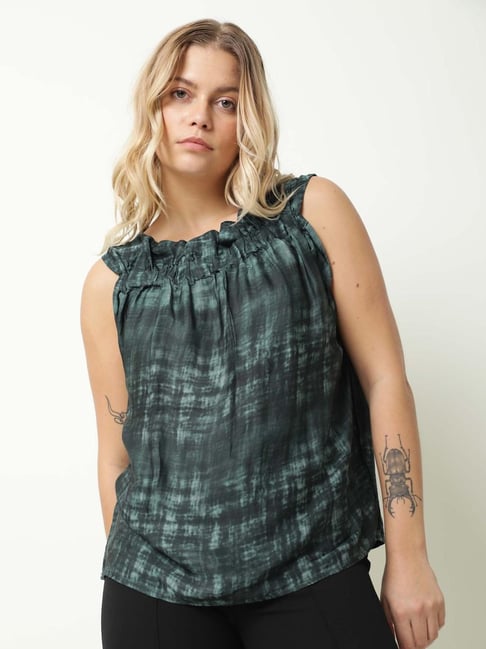RAREISM Green Modal Tie-Dye Top-picture-21