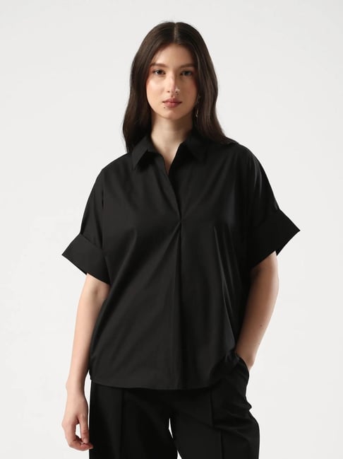 RAREISM Black Blended Solid Top-picture-38