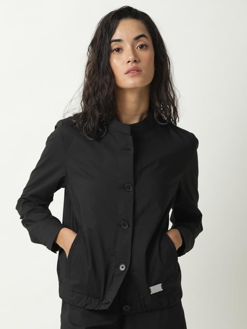 RAREISM Black Blended Solid Jacket-picture-16