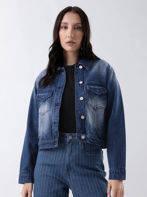 RAREISM Blue Cotton Solid Jacket-picture-25