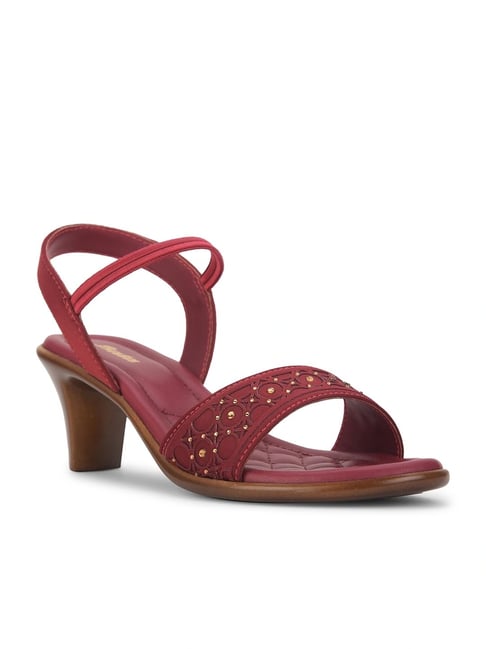 Bata Women's Red Ankle Strap Sandals-picture-15
