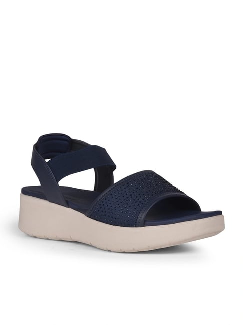 Bata Comfit Women's Blue Ankle Strap Sandals-picture-39