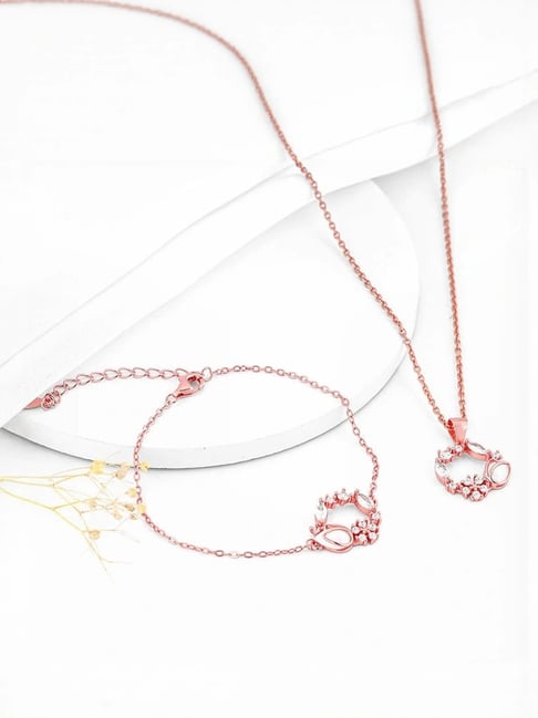 GIVA 925 Sterling Silver Rose Gold Set for Women-picture-38