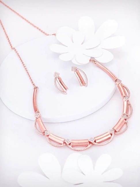 GIVA 925 Sterling Silver Rose Gold Set for Women-picture-33