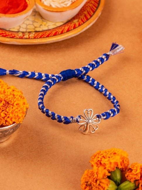 kicky & perky kicky and Perky 925 Sterling Silver Peacock Rakhi-picture-22