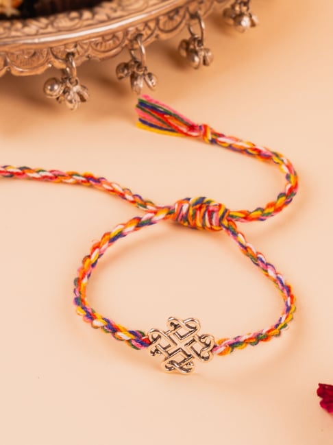 kicky & perky kicky and Perky 925 Sterling Silver Infinite Heart Rakhi-picture-35