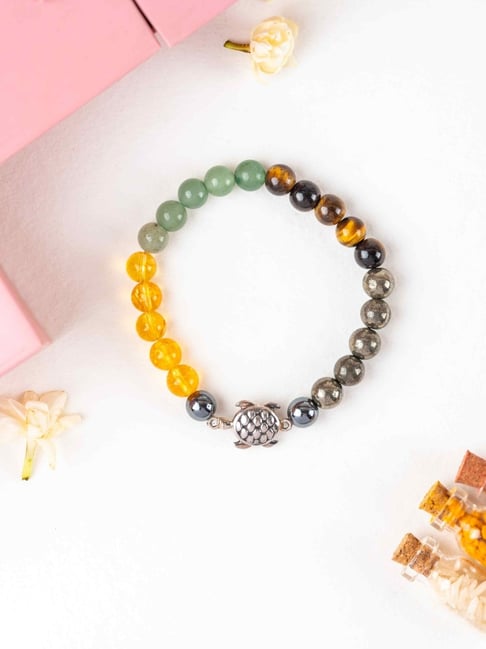 kicky & perky Kicky and Perky 925 Sterling Silver Lucky Tortoise Money Magnet Bracelet For Men-picture-28