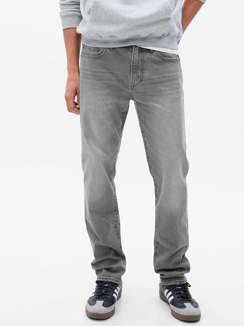 GAP Grey Cotton Slim Fit Solid Jeans-picture-34