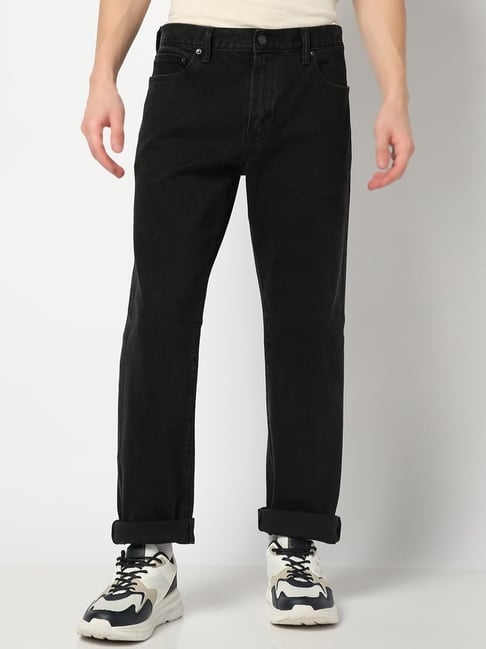 Gap Black Cotton Regular Fit Solid Jeans-picture-30