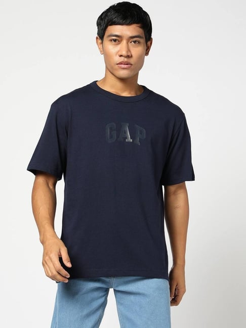 GAP Navy Cotton Regular Fit Printed T-Shirt-picture-28