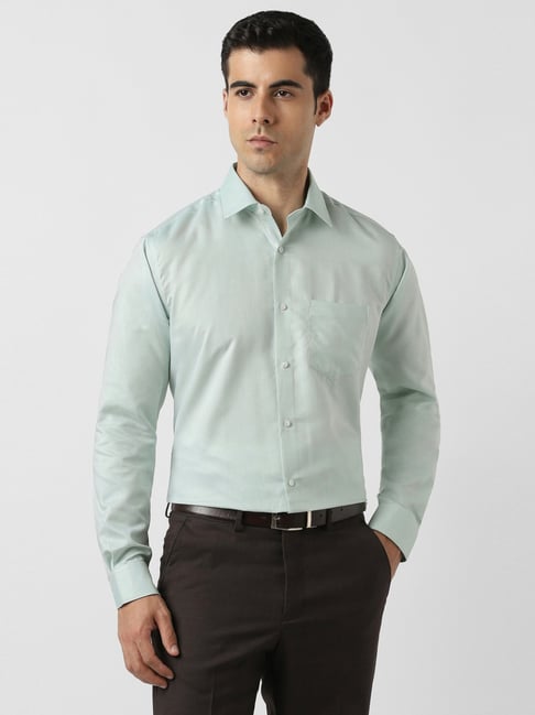 Van Heusen Green Cotton Regular Fit Shirt-picture-44