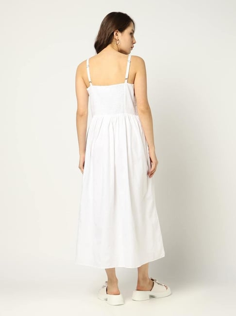 white and black striped long sleeve dress MIKUTA