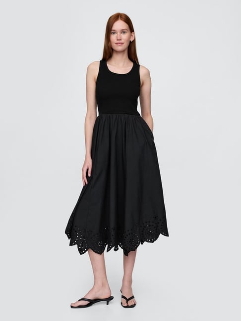 GAP Black Slim Fit Solid Dress
