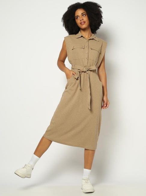 gap designed and crafted dress Gap Designed & Crafted Long Sleeve Dress Tied Waist Size M