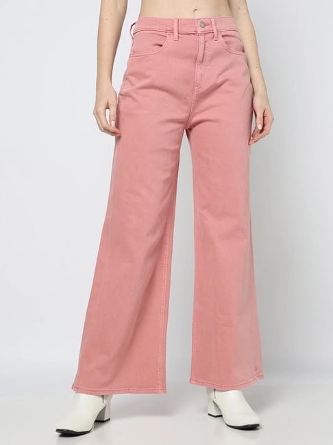 GAP Peach Relaxed Fit Solid Jeans