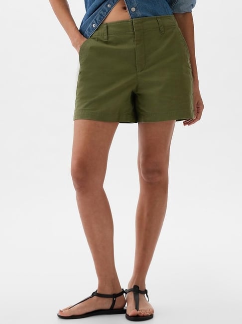 GAP Green Relaxed Fit Solid Shorts-picture-28