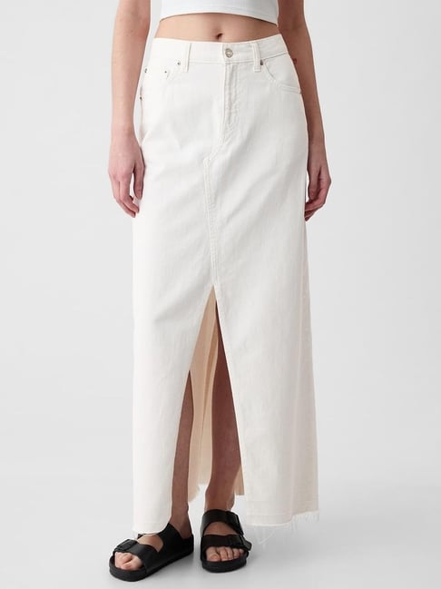 GAP White Regular Fit Solid Skirt-picture-45