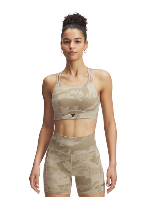 Under Armour Brown Project Rock Regular Fit Sports Bra