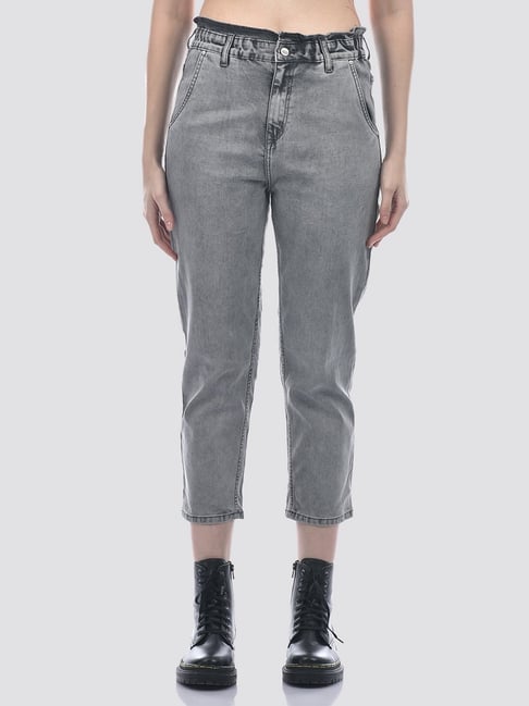 Numero Uno Women’s Grey Baggy Fit Sustainable Jeans