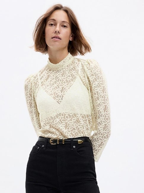 GAP Beige Regular Fit Embroidered Top-picture-37