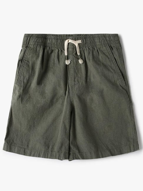GAP Boys Green Blended Solid Shorts-picture-30