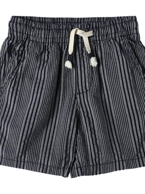 GAP Boys Navy Blue Cotton Striped Shorts-picture-34
