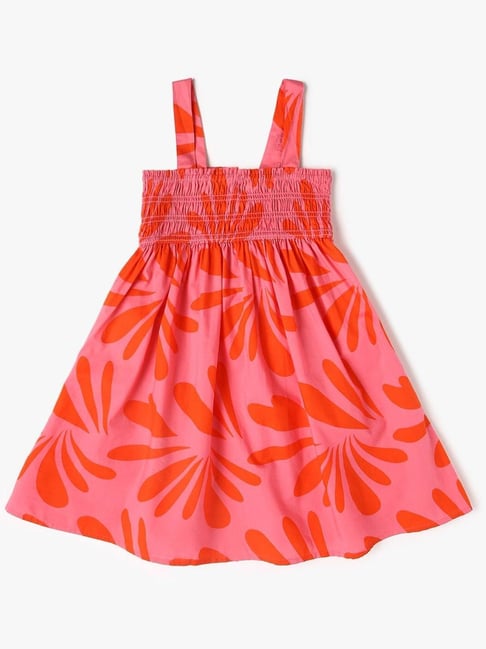 gap pink and orange dress GAP Girls Pink Cotton Printed Dress