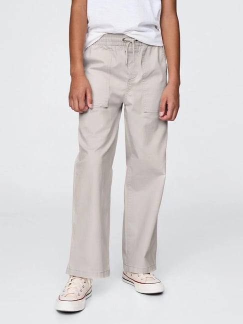 GAP Boys Grey Blended Solid Trousers-picture-39