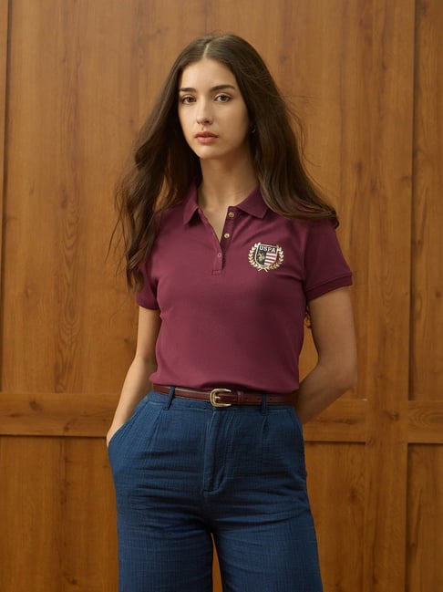 U.S. Polo Assn. Maroon Cotton Regular Fit Polo T-Shirt-picture-22