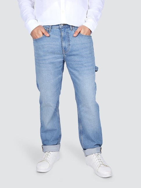 Lee Blue Cotton Comfort Fit Jeans