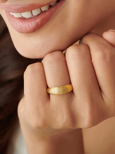 Kisna Diamond Gold Jewellery 18k Pure Gold Brilliance Ring for Women