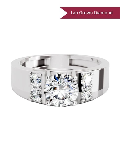 Sparkles Lab Grown Diamond 14k (585) White Gold Ring Women