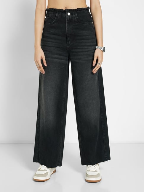 Sf Jeans By Pantaloons Black Cotton Comfort Fit Jeans-picture-43