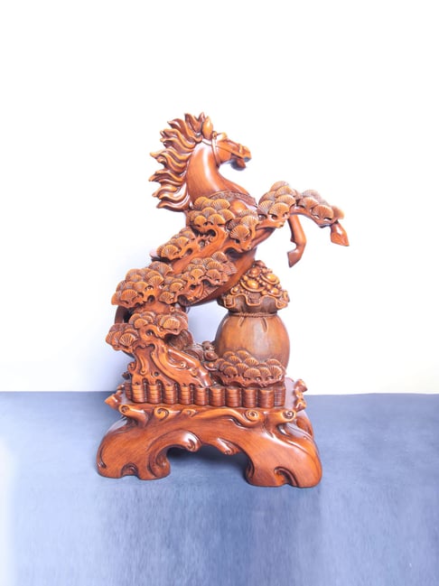 Smokey Cocktail Brown Resin Rustic Rider Horse Decor-picture-44