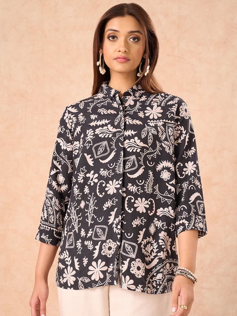 Marigold Lane Black Regular Fit Printed Shirt-picture-22