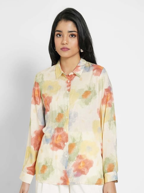 Akkriti By Pantaloons Multicolor Regular Fit Floral Print Shirt-picture-28